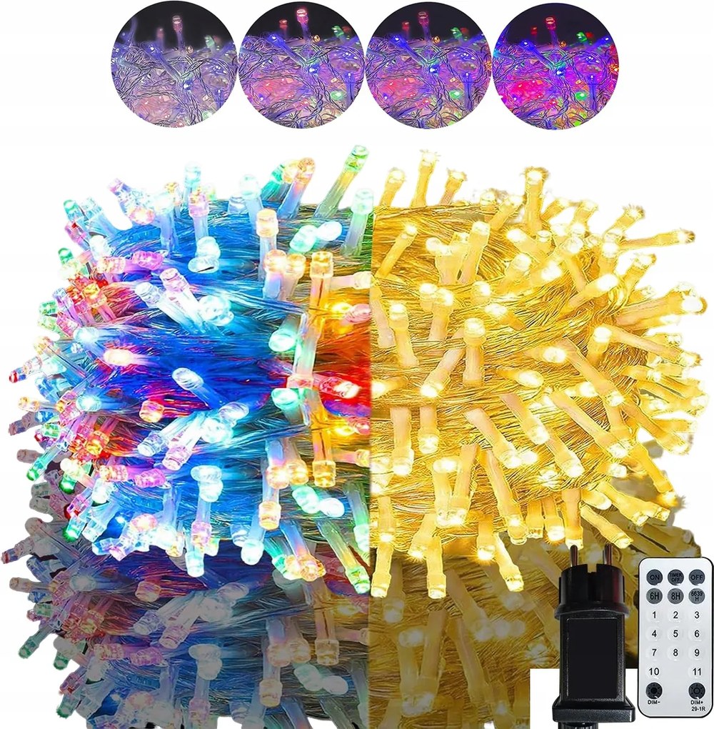 Új fénylánc fényfüzérek karácsonyfa lámpák 30m 300 Led