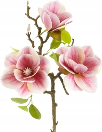 magnólia rózsaszín műmagnólia virág 58cm