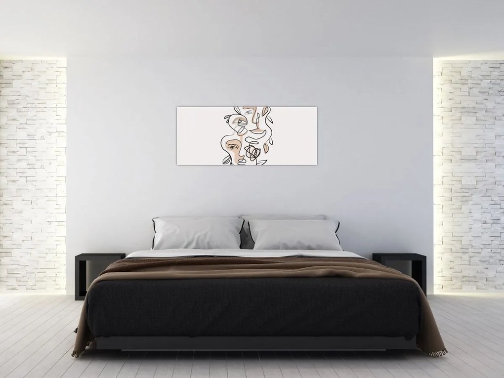 Kép - Line art arckezelés (120x50 cm)