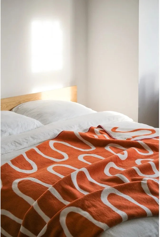 Narancssárga takaró 150x200 cm Swirl – noo.ma