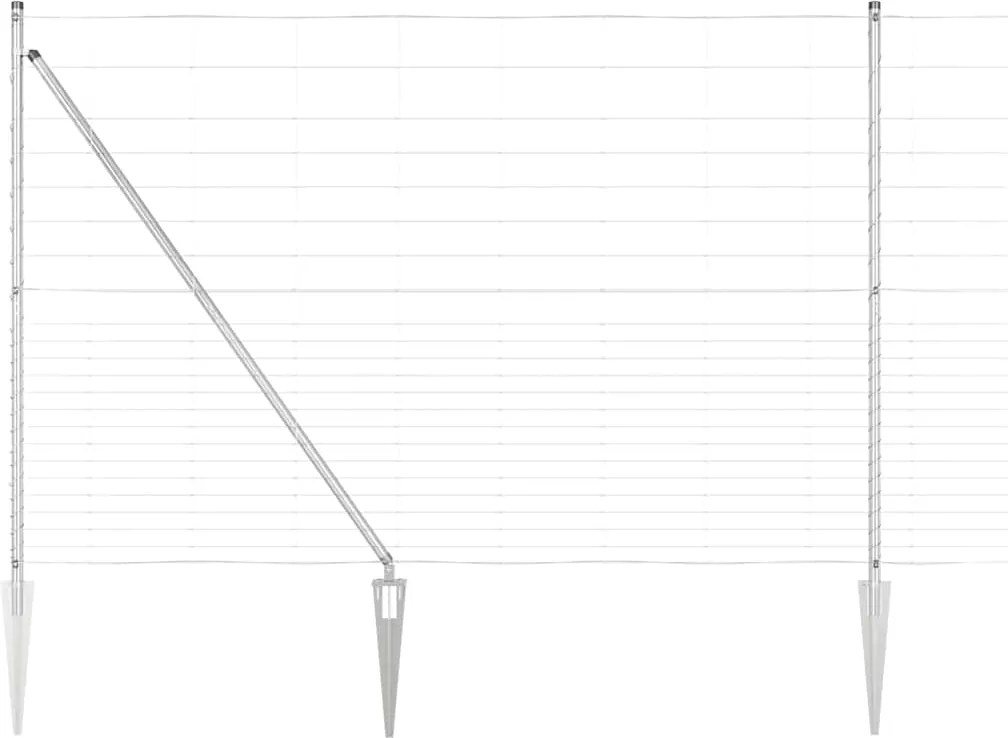 vidaXL Kerítésoszlop Galvanizált 25 x 1,6 m Acél