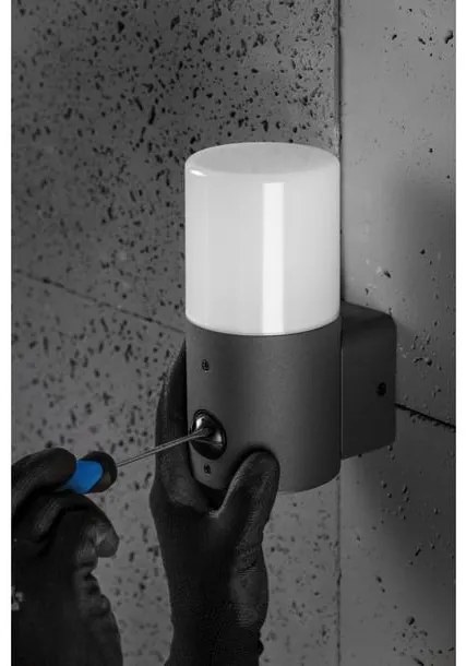 Lámpa Kerti lámpatest CORTA-AU PIR, E27, MAX.25W, IP44, AC220-240V, 50-60Hz, gyertya, felső, grafit