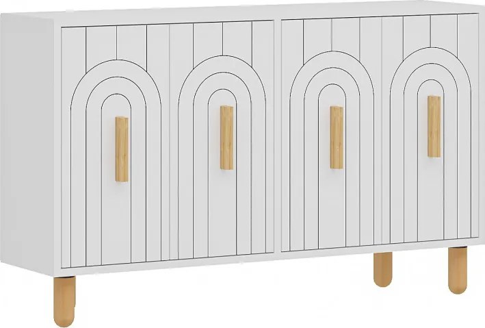 Tiger komód, fehér, 120 cm