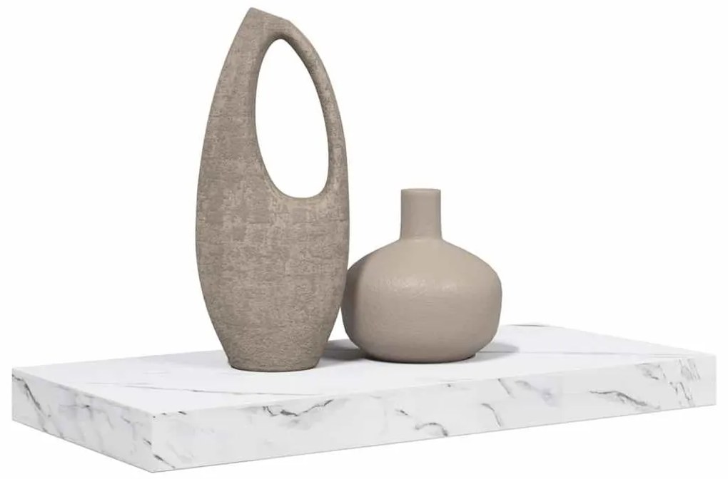 Falpolc Falra szerelhető Fehér márvány 50 x 23 x 4 cm Faanyag