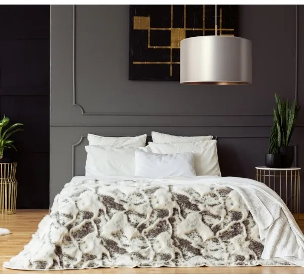 Duolla - Csillár zsinóron CANNES 1xE27/15W/230V á. 50 cm ezüst/réz