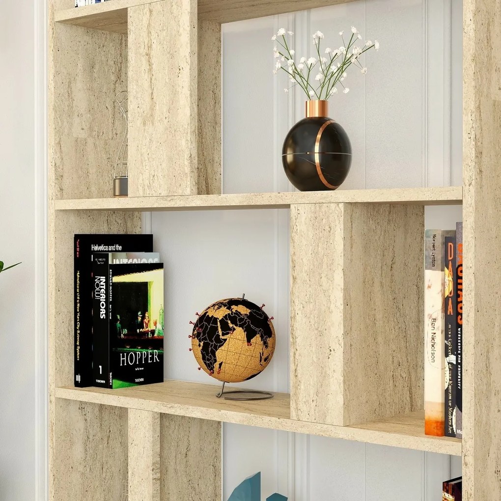 Lime Travertine könyvtár