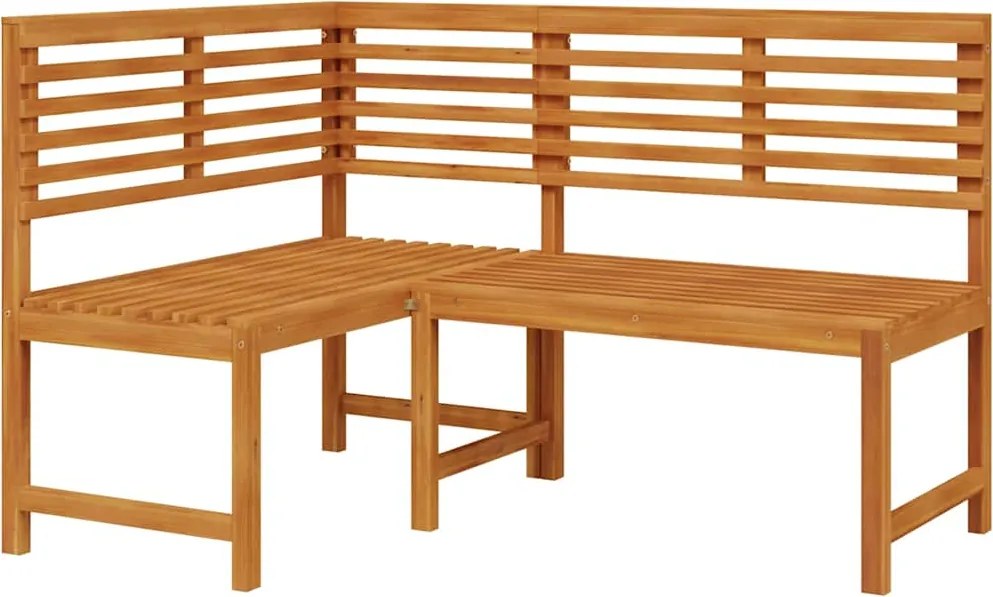 vidaXL tömör akácfa kerti sarokpad 140 cm