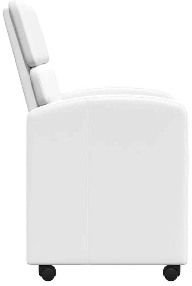 Kerekes Étkező Székek 2 pcs Fehér 58 x 65 x 98 cm Műbőr