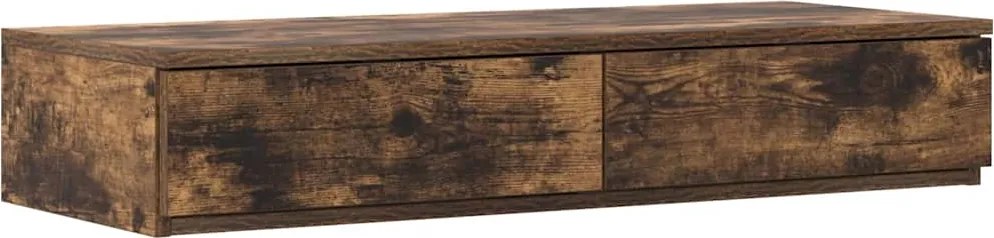 vidaXL Ágyfiókok fiókkal Füstölt tölgy 100 x 36,5 x 16,5 cm Faanyag