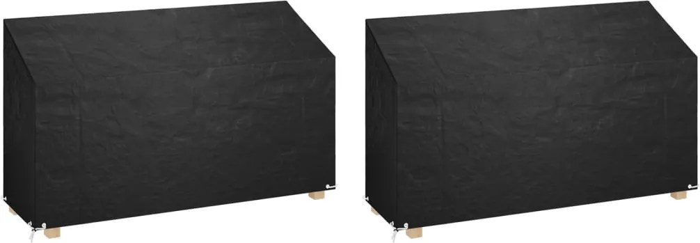 vidaXL 2 db polietilén kerti padhuzat 12 fűzőlyukkal 210x70x70/88 cm