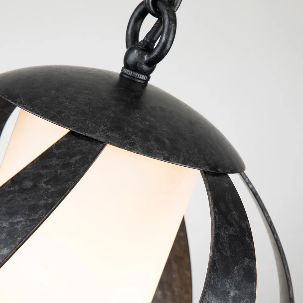 Quintiesse klasszikus loft vintage kültéri függeszték blacksmith fekete opál elsqnblacksmithpobk IP44