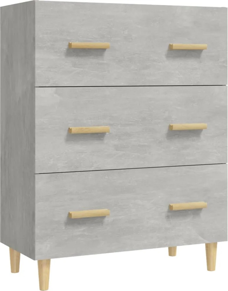 vidaXL betonszürke szerelt fa tálalószekrény 70 x 34 x 90 cm
