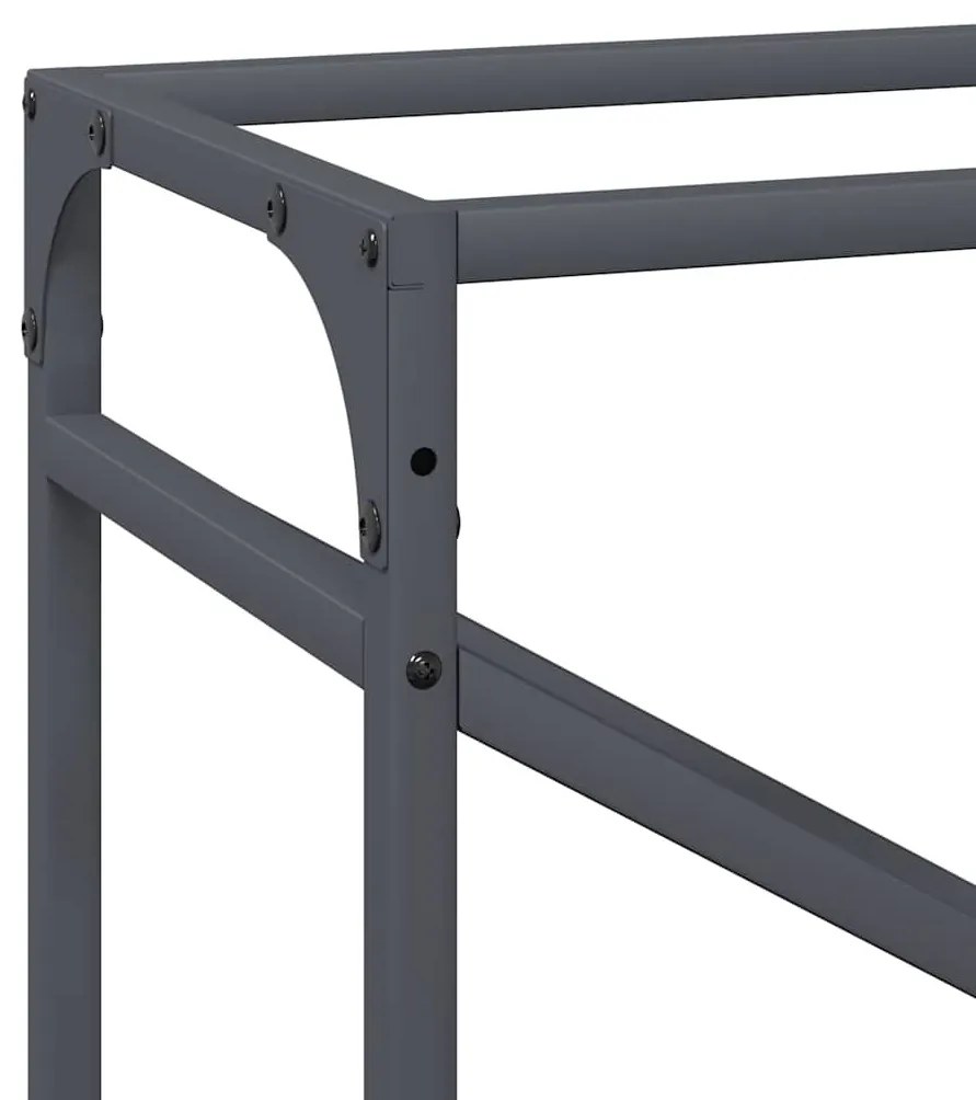 antracitszürke hidegen hengerelt acél tűzifatároló 60x25x100 cm
