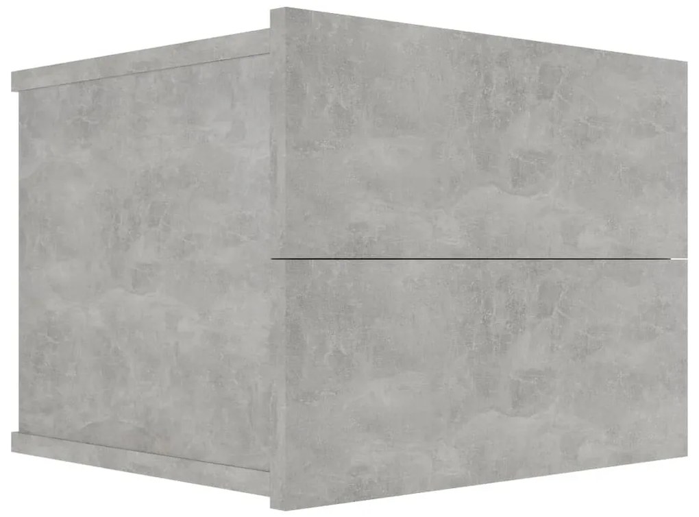 2 db betonszürke szerelt fa éjjeliszekrény 40 x 30 x 30 cm