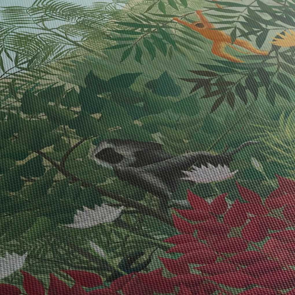 Kép - Henri Rousseau, Tropical Forest with Monkeys, reprodukciók (120x50 cm)