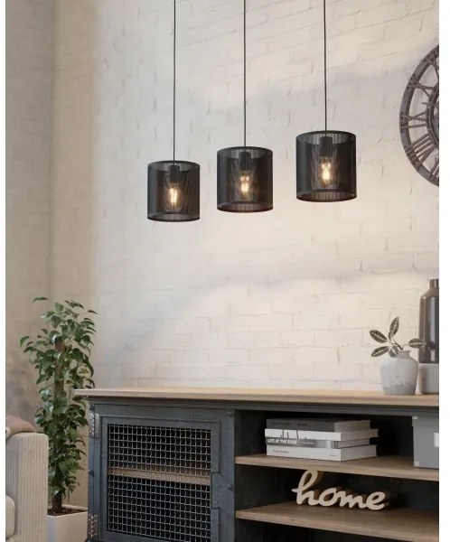 Eglo 43796 - Csillár zsinóron MANBY 3xE27/40W/230V