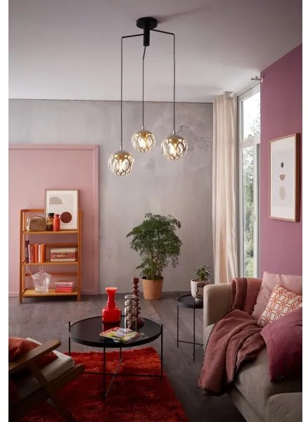 Eglo 99073 - Csillár zsinóron MIRTAZZA 3xE27/60W/230V