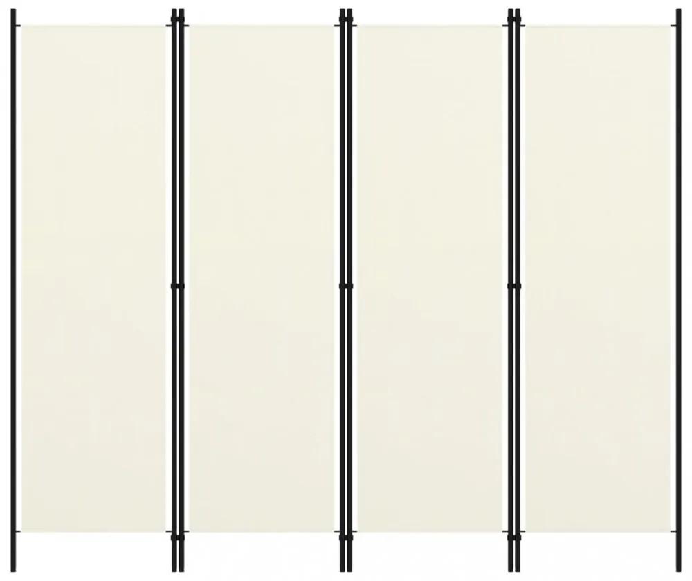 Fehér 4 paneles paraván 200 x 180 cm