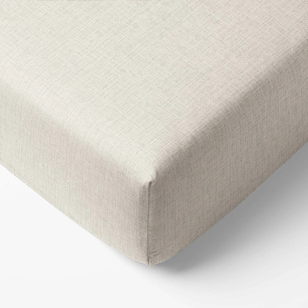 Goldea körgumis pamut lepedő - világos vászonszövésű 80 x 200 cm