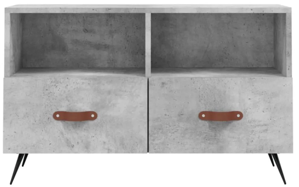 betonszürke szerelt fa TV-szekrény 80 x 36 x 50 cm