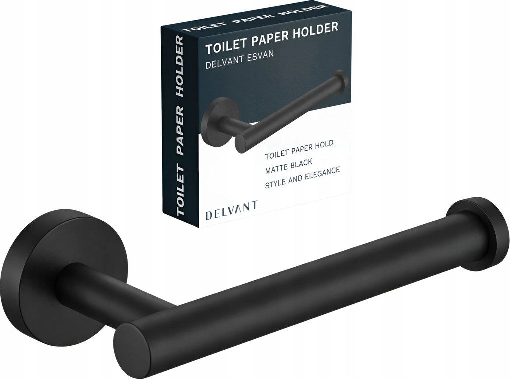 Wc-papír Tartó Fürdőszobai Fém Akasztó Delvant Esvan Fekete
