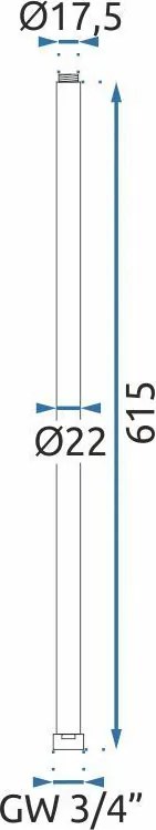 Hosszabbító kád-zuhany szetthez GOLD 60cm