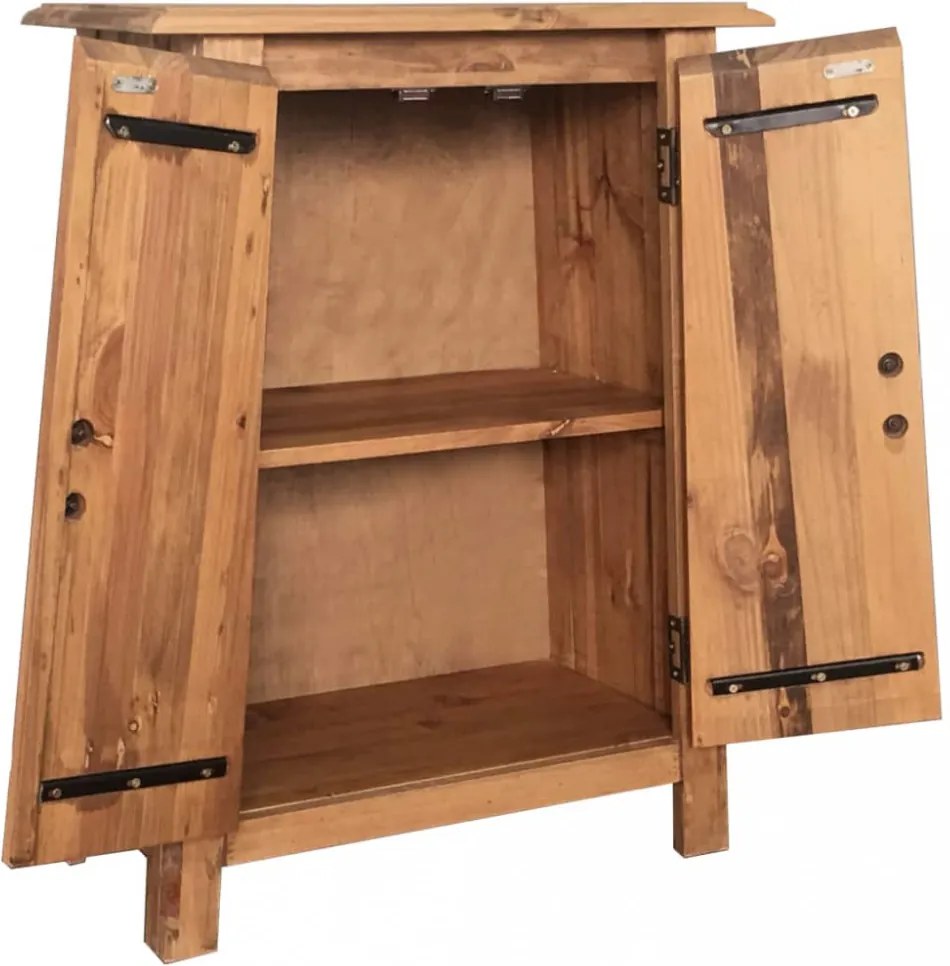 tömör újrahasznosított fenyőfa kisszekrény 59 x 32 x 80 cm