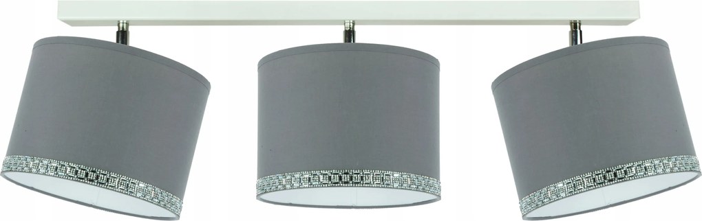 Divatos mennyezeti függőlámpa, csillár modern Szürke lámpabúra+dekor 20cm