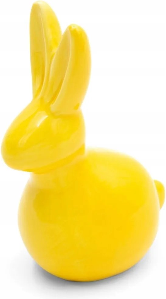 Húsvéti figura 9x6x14 sárga kerámia agyag nyuszi