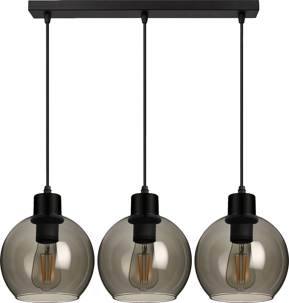 Mennyezeti Lámpa Függő Csillár Plafon Led üveg gömbök Füst Modern