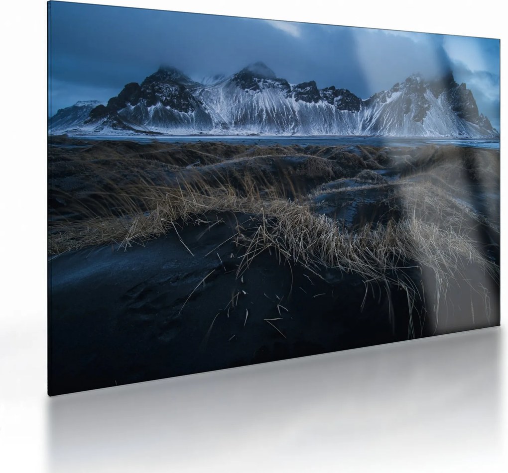 Kép az izlandi csúcsokról (üvegen) (70x50 cm)