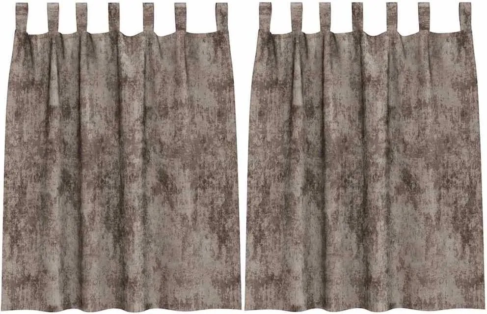 vidaXL Bársonyfüggönyök 2 pcs Cappuccino 140 x 140 cm Bársony