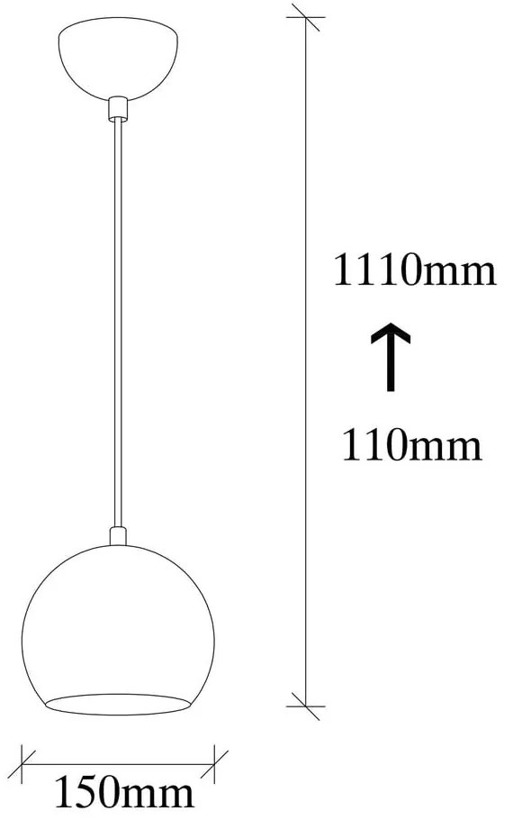 Aranyszínű függőlámpa fém búrával ø 30 cm Berceste – Opviq lights