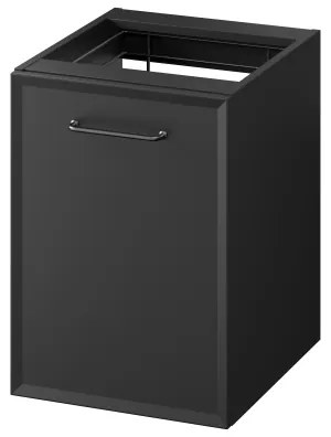 Cersanit S1022-012 - Falra szerelhető fürdőszobai szekrény szennyeskosárral MILLE 40x45 cm fekete