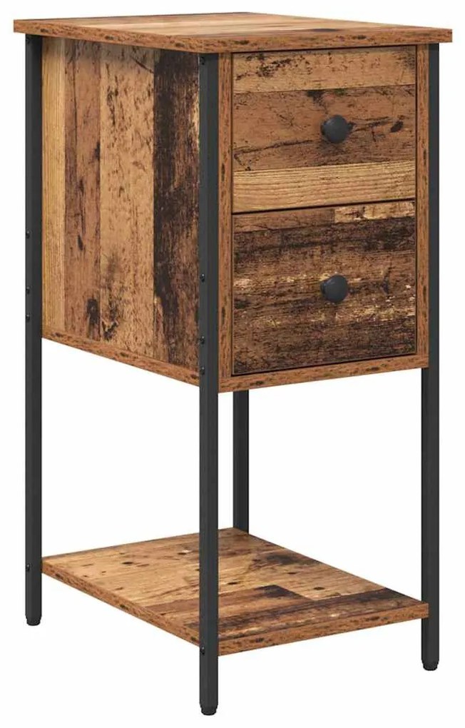 Éjjeliszekrény fiókkal 2 pcs Régi fa 32 x 42 x 70 cm Faanyag