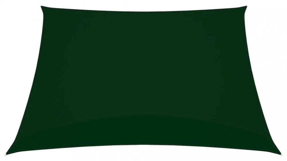 sötétzöld négyzet alakú oxford-szövet napvitorla 3,6 x 3,6 m