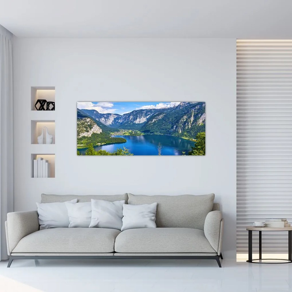 Kép - Hallstatt tó, Hallstatt, Austria (120x50 cm)