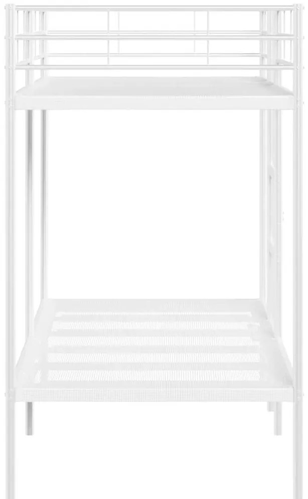 fehér acél emeletes ágy matrac nélkül 100 x 190 cm
