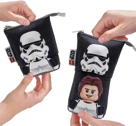 Tolltartó, cipzáras, pop-up, LEGO Star Wars Stormtrooper/Han Solo, fekete-mintás (L53461)