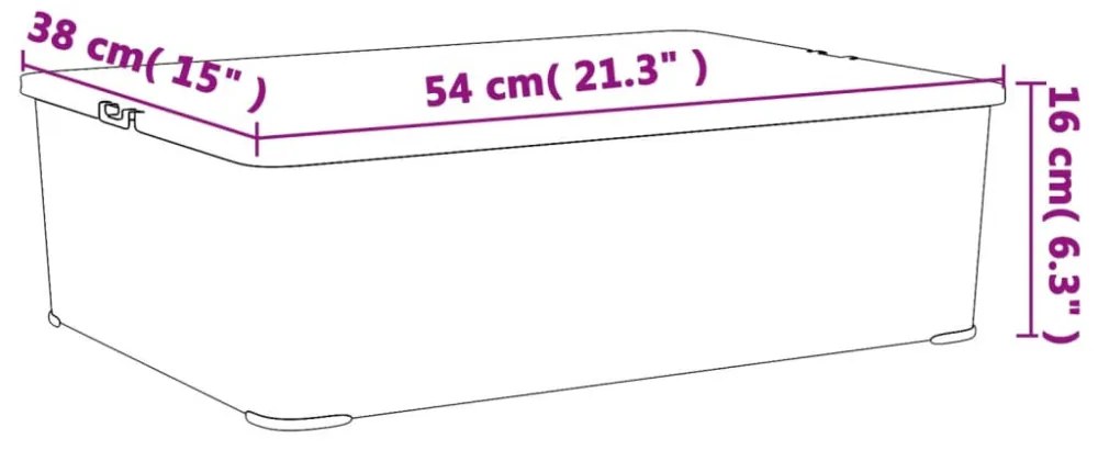 3 db műanyag rakásolható tárolódoboz 25 L