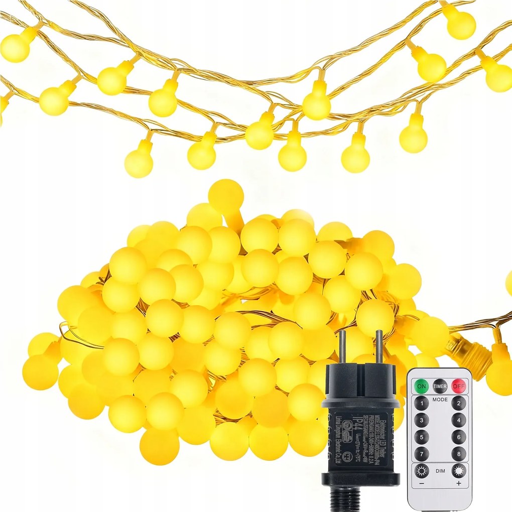 Karácsonyfa Lámpa Golyók 200LED Fehér Meleg Fény 27m Állandó Világítás