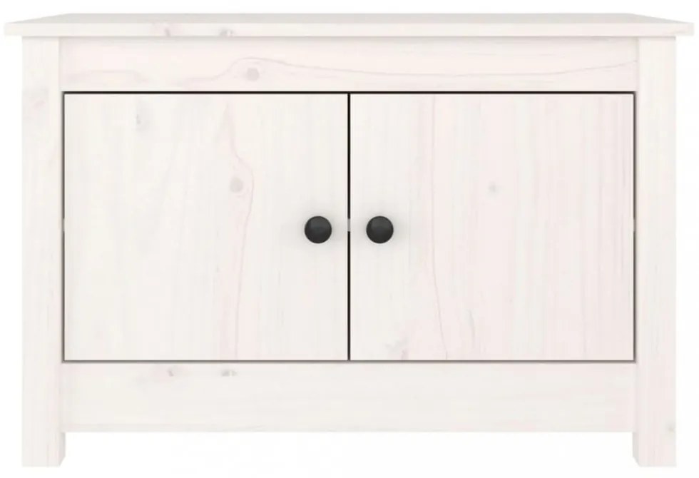 fehér tömör fenyőfa cipősszekrény 70 x 38 x 45,5 cm