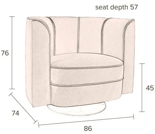 Flower narancssárga fotel - Dutchbone