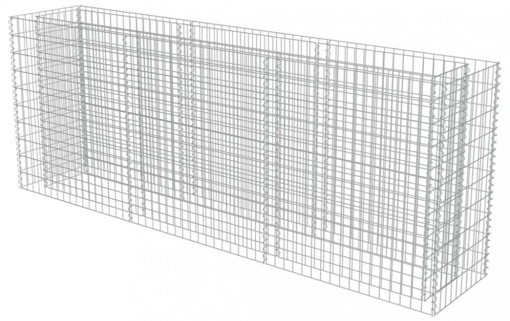 horganyzott acél gabion magaságyás 270 x 50 x 100 cm