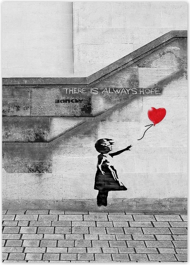 Poszterek 50x70 Banksy Lány Hope