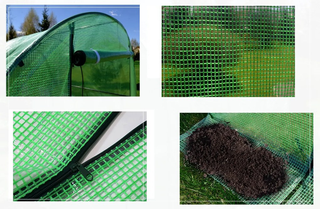 Kerti fóliaház/fóliasátor 2x4,5 m UV szűrővel PREMIUM