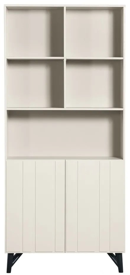 Krémszínű borovi fenyő könyvespolc 90x200 cm Miller – WOOOD
