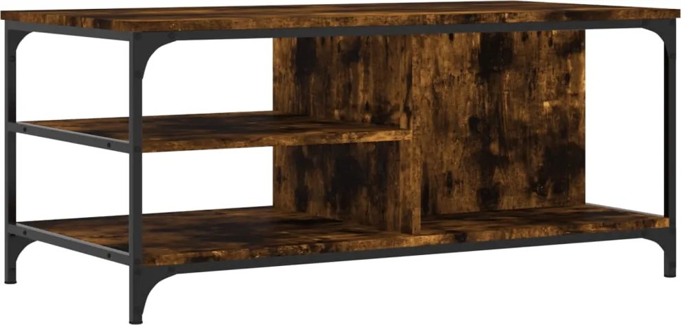 vidaXL füstös tölgy színű fatermék dohányzóasztal 100 x 50 x 45 cm
