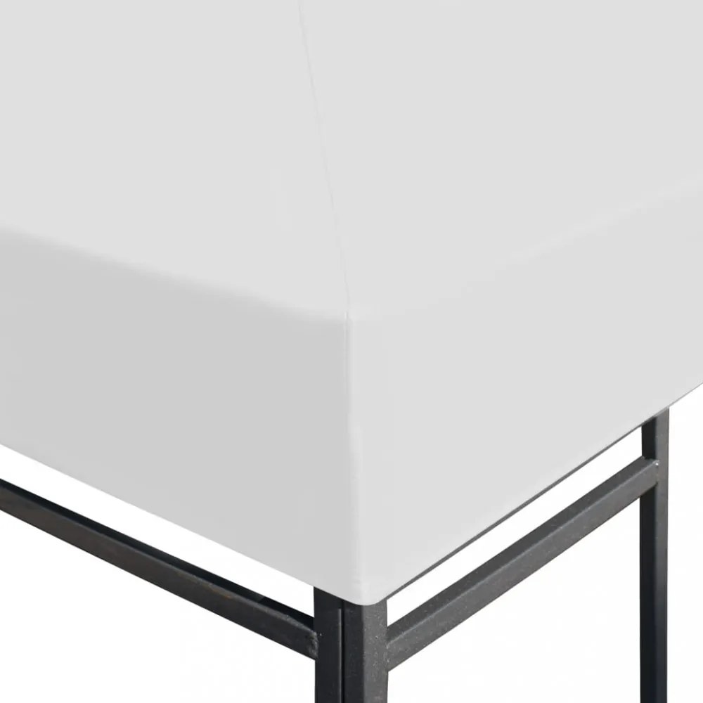 krémfehér pavilon tetőponyva 310 g/m², 3 x 3 m