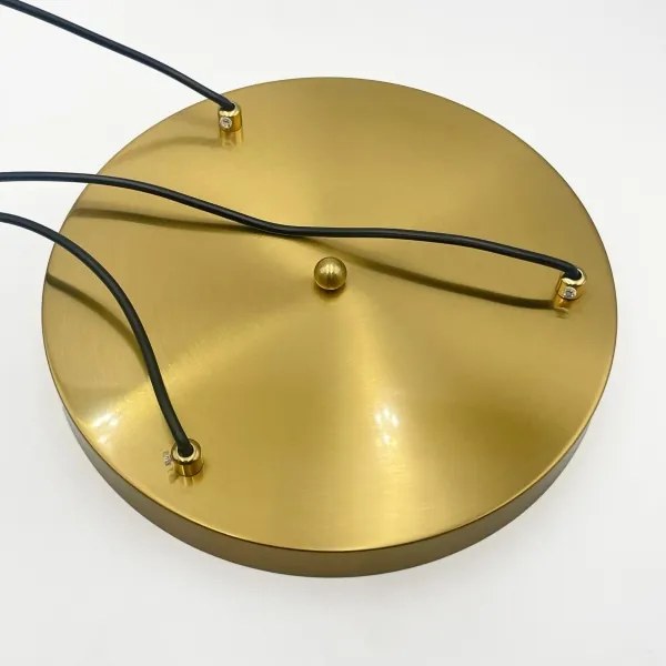 Kábeles CRISTAL csillár 3xE14/15W/230V sárgaréz/füstös bézs
